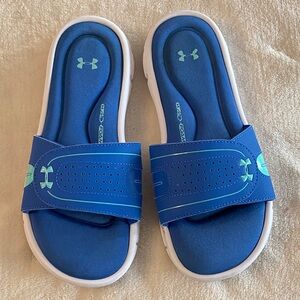 Under Armour women's Blue Slide Sandals